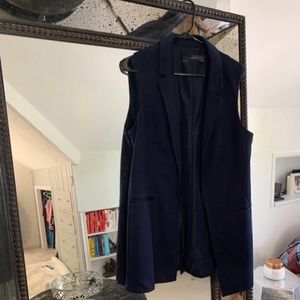 The Limited- Women's Long Navy Vest